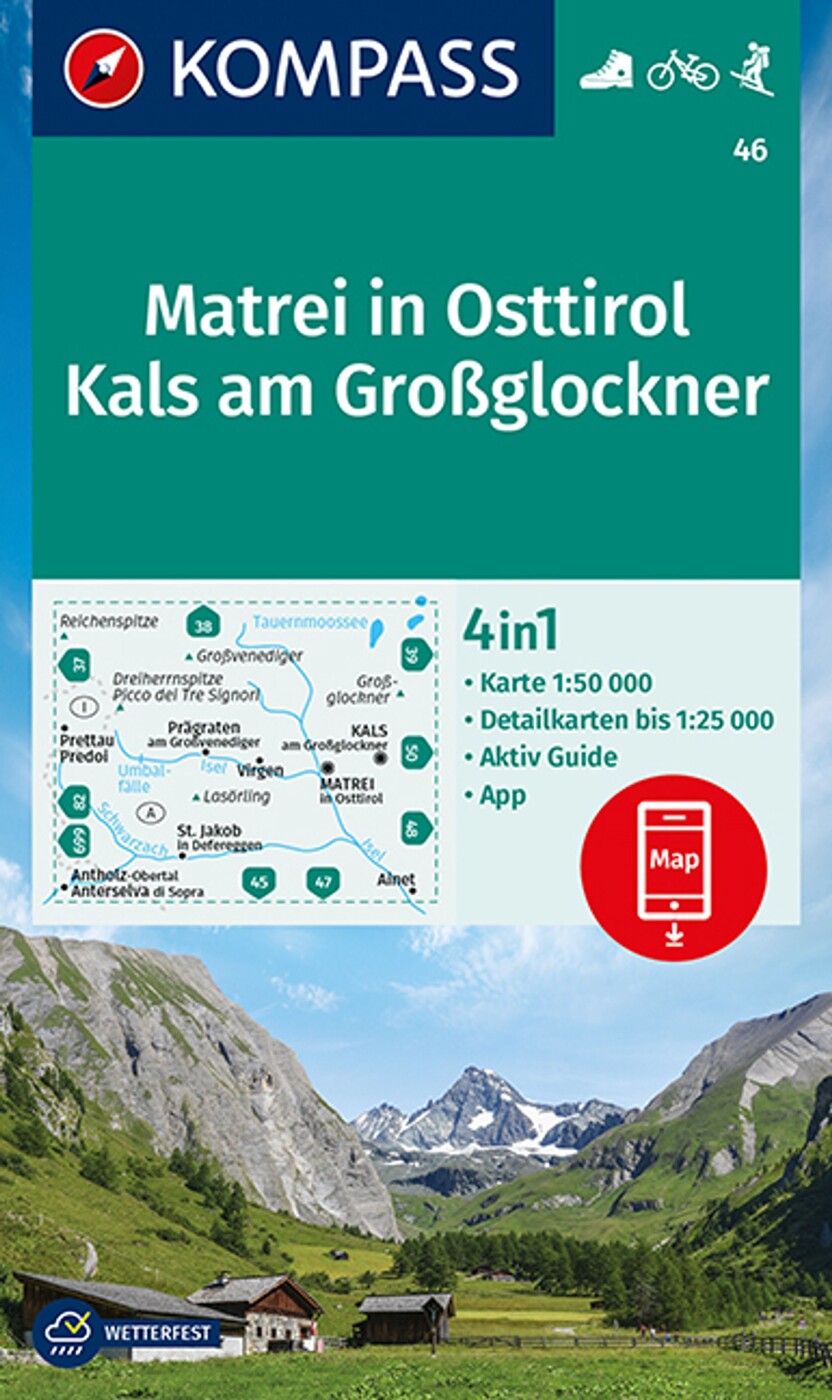 Wanderkarte KV WK 46 Matrei Osttirol KOMPASS