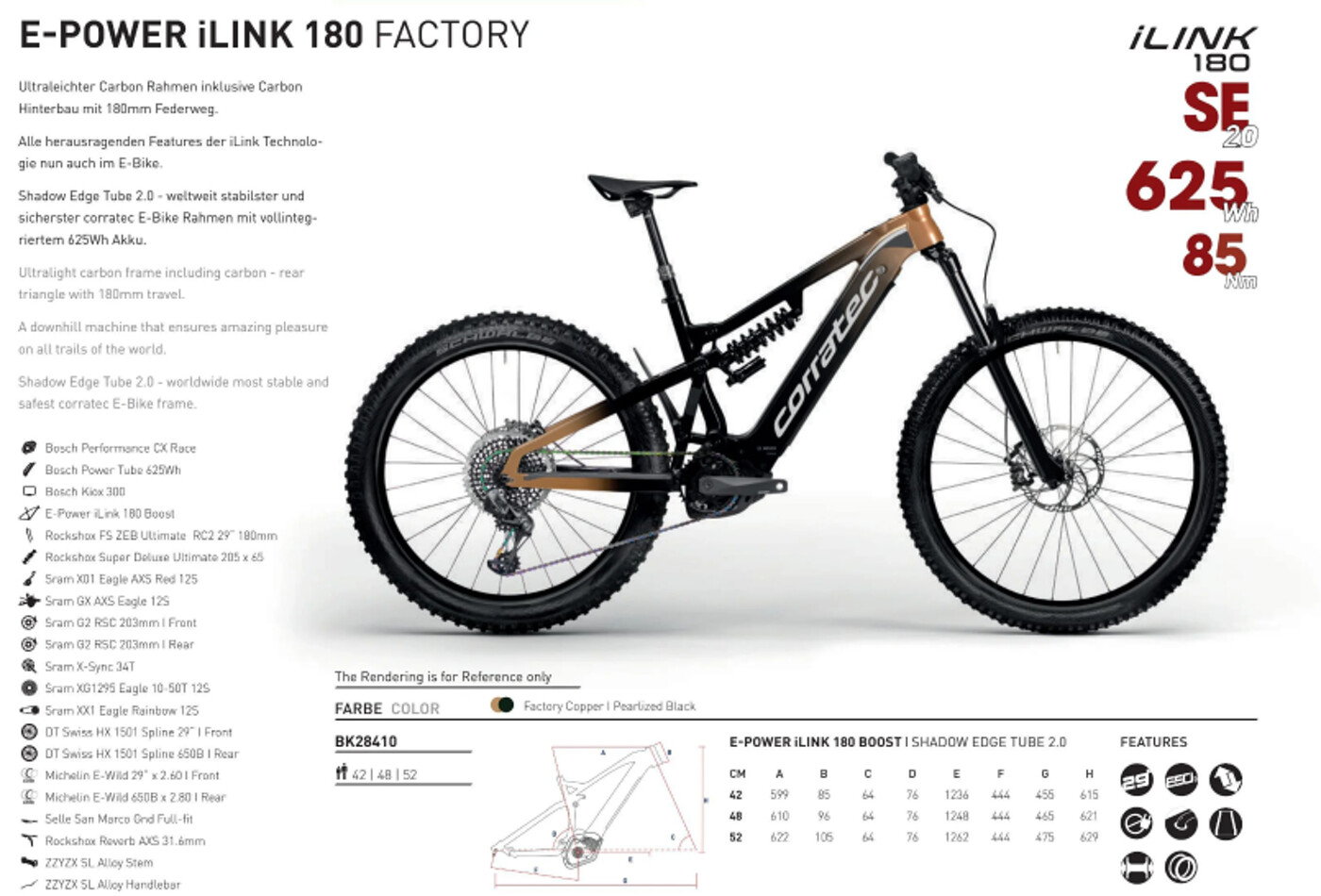 E-BIKE E-Power iLink 180 Factory 25 CORRATEC